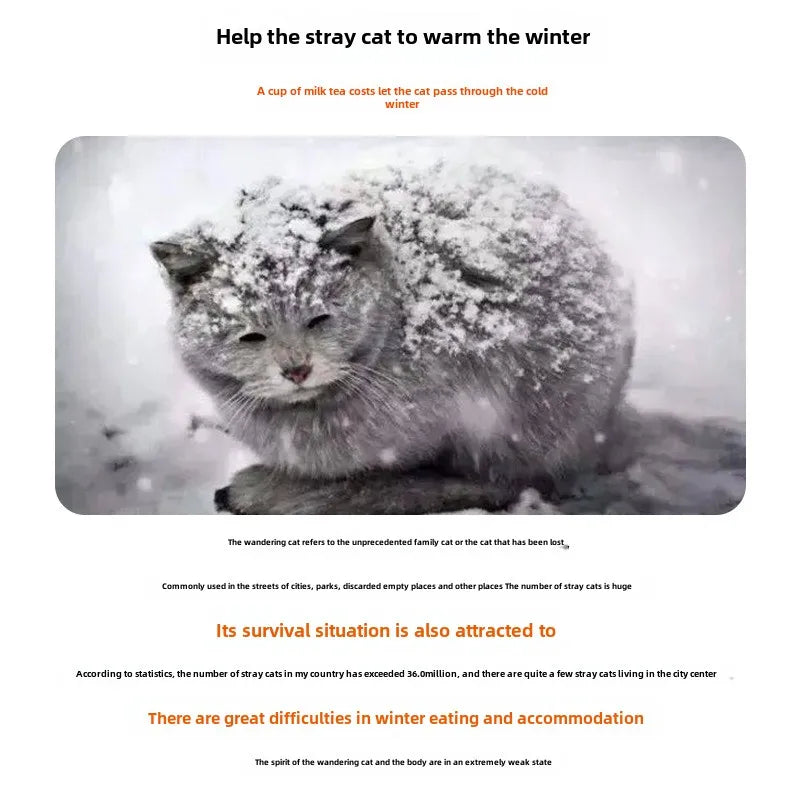 Stray Cat dog House Waterproof Outdoor Winter Warm Pet Cave Sleeping Beds