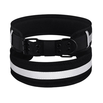 Reflective Solid Color Dog Collar  Polyester Breathable & Comfortable