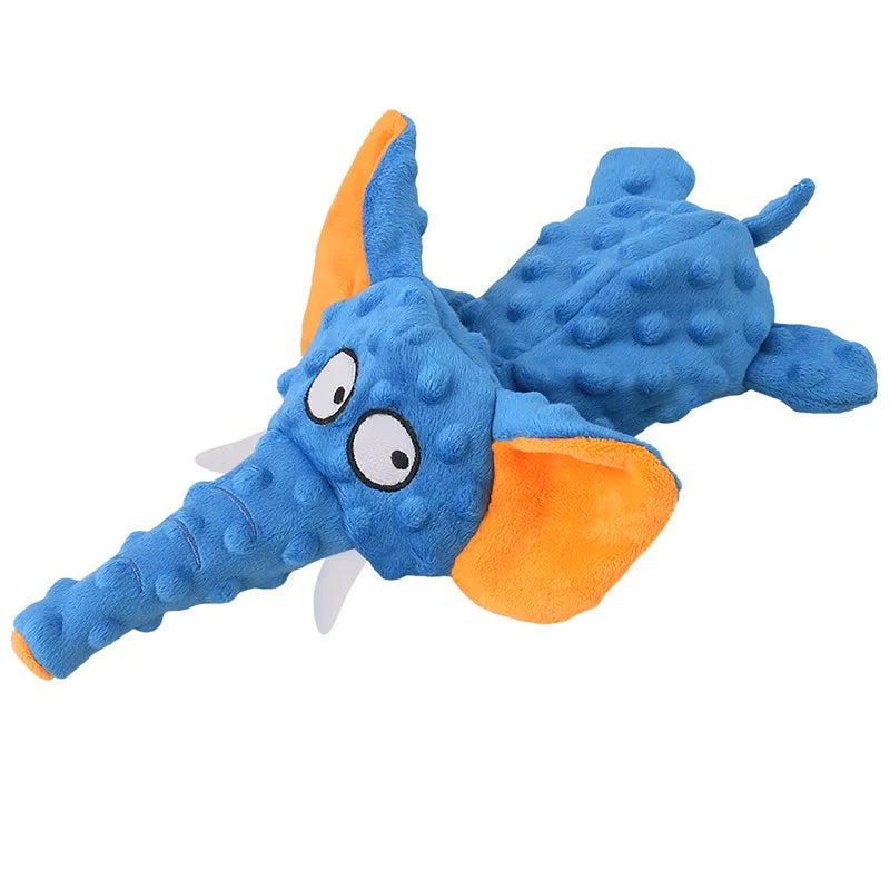 Small Plush Raw Dog Toys Squeak Elephant Shell Durable Toy
