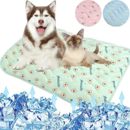 Summer Dog Cooling Mat Pet Ice Pads Breathable Blanket