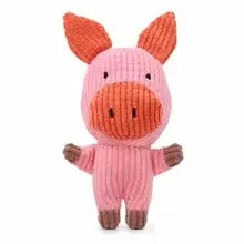Cute Pig Shape Pet Dog Toys Corduroy Plush Squeaky