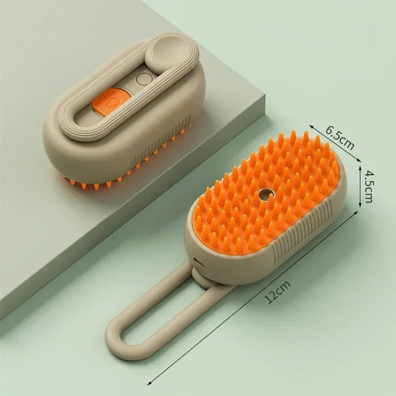 3 in 1 Pet Steam Brush Cat Dog Steamy Spray Massage