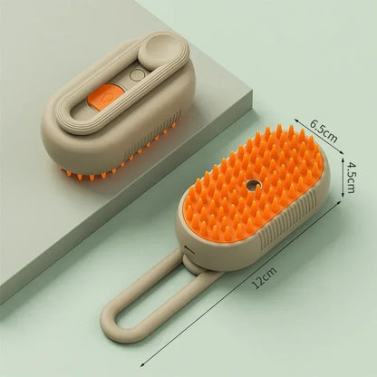 3 in 1 Pet Steam Brush Cat Dog Steamy Spray Massage