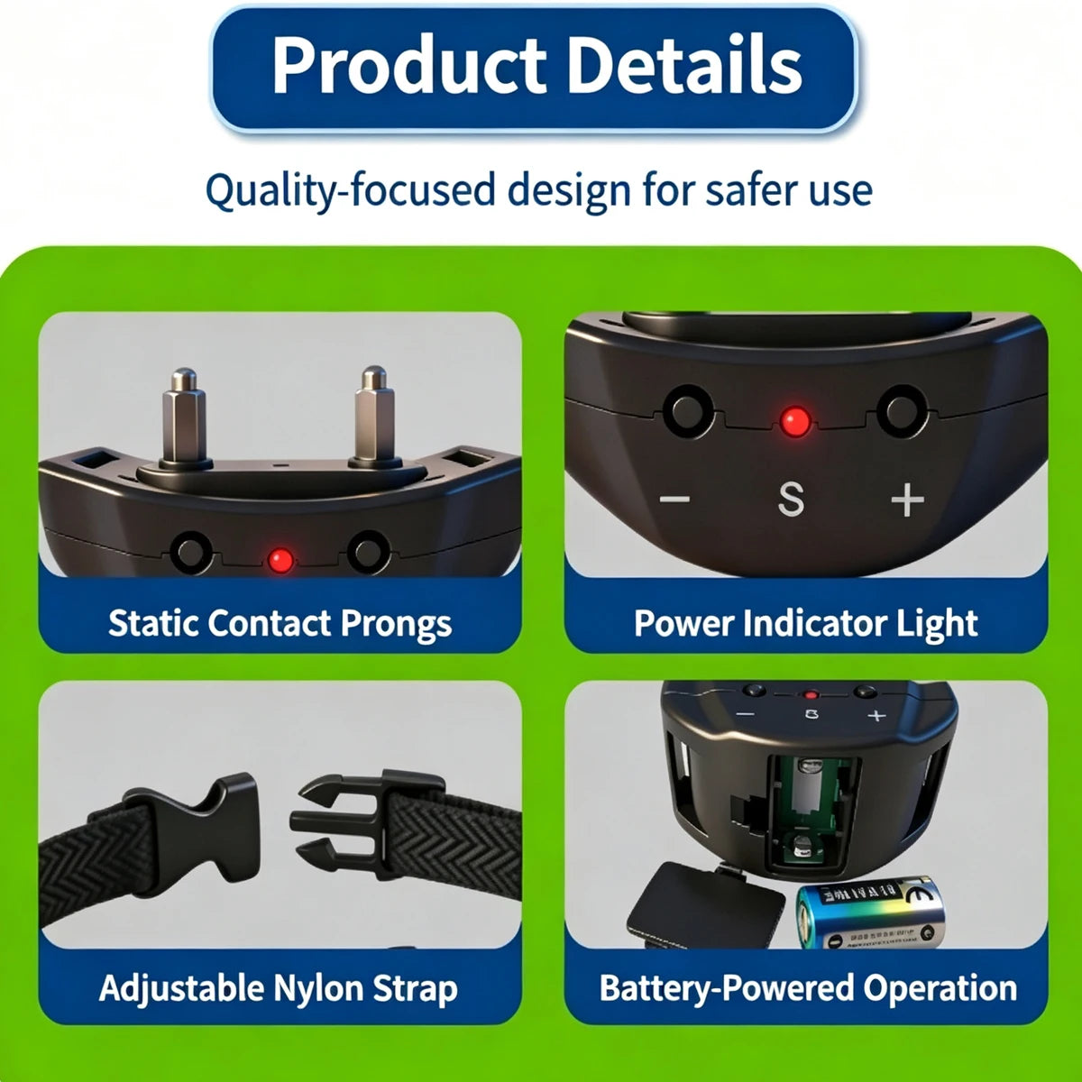 Automatic Anti-barking Click Training Waterproof Shock Collar