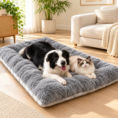 Oversized Plush Dog & Cat Bed, Sofa Crate Pad,