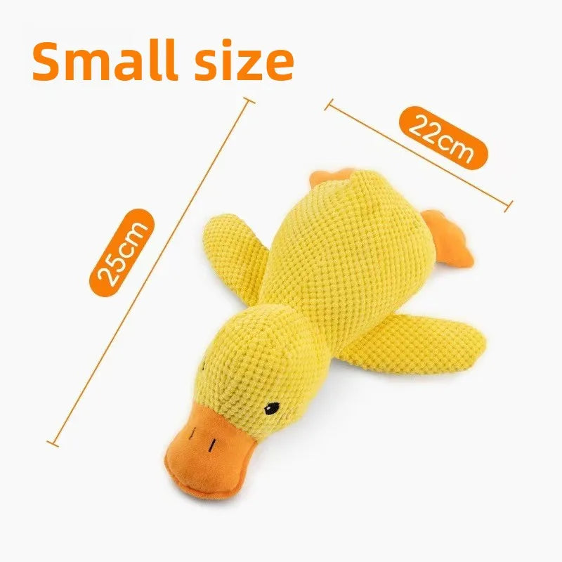 Bite Resistant Plush Dog Toy Duck Shape Interactive Chew Proof