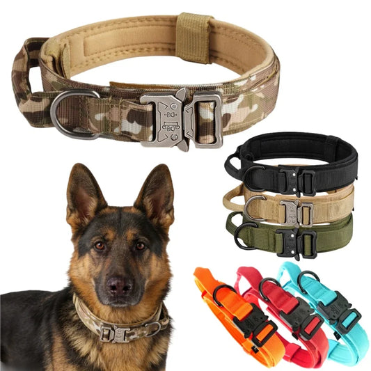 Outdoor Tactical Dog Collar Metal Buckle Collar for Dog Pet