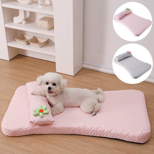 Cooling Square Medium Cat Bed Mat for Dog Basket Washable