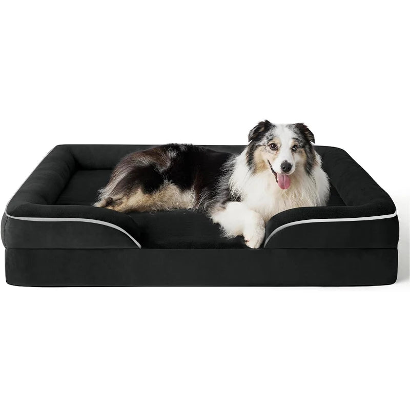 Extra Large Orthopedic Dog Bed Washable Sofa Bed, Support Foam