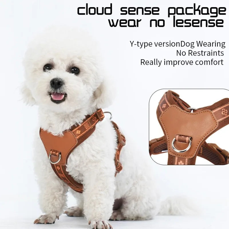 Pet Dog Harness with Durable Webbing  Anti-Deformation Alloy Ring