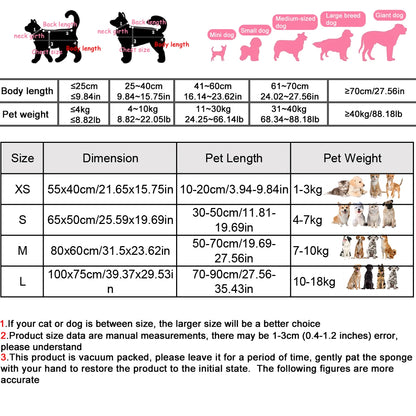 Breathable Spring Summer Cooling Large Dog Bed Ati-slip