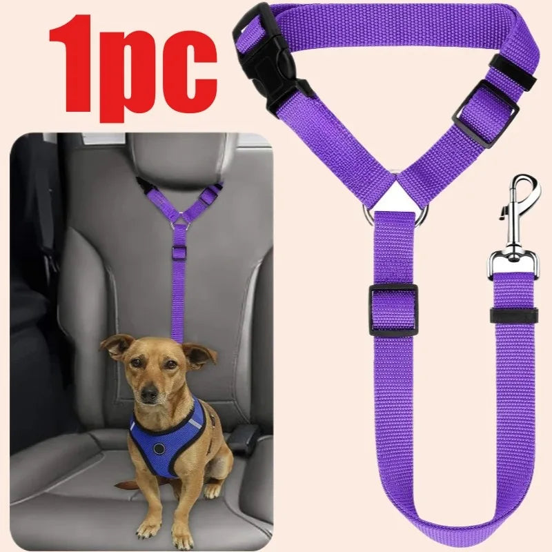 1PC Pet Car Seat Belt Nylon Lead Leash Backseat Safety