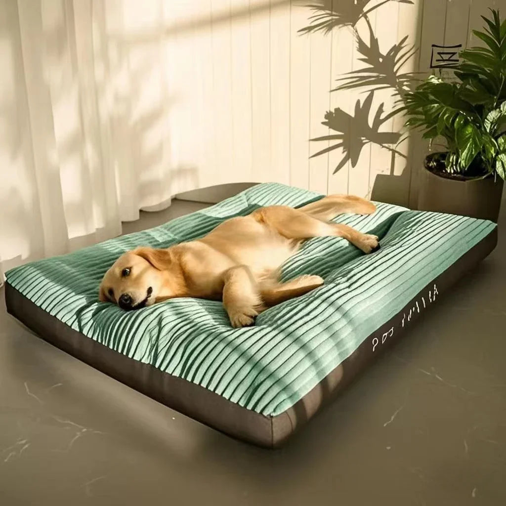 Big Dog Mat Corduroy Pad for Medium Large Dogs Oversize Pet Sleeping Bed