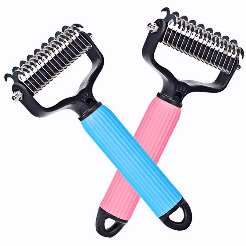 Dog Comb Knife Dogs Combs Double-sided Pet Hair Remover