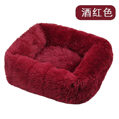 Dog Bed Super Soft Washable Long Plush Pet Kennel Deep Sleep Dog House Velvet Mats Sofa Pet Cat Bed For Dog Basket