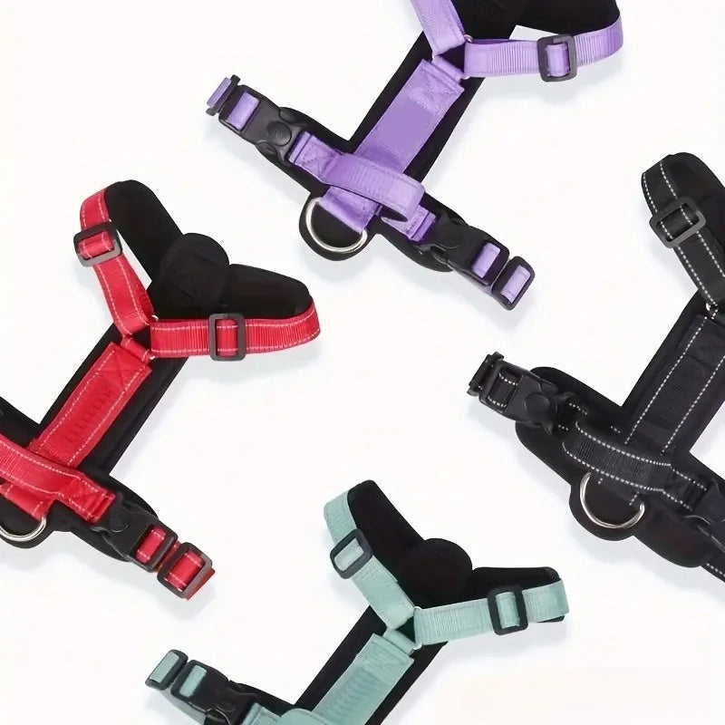 Anti-Escape Dog Harness with Handle Reflective Nylon Dog Harness Vest for Small Medium Dogs French Bulldog Walking Pet Supplies