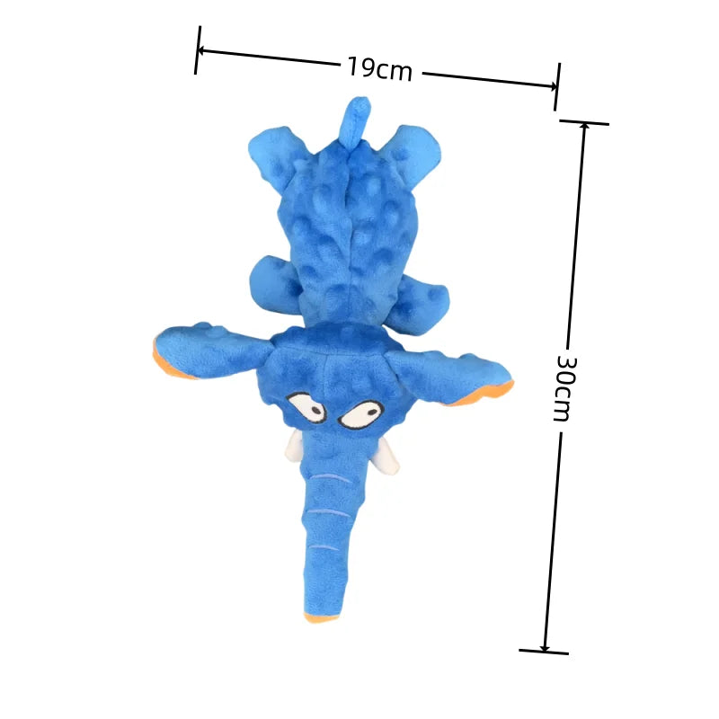 Small Plush Raw Dog Toys Squeak Elephant Shell Durable Toy