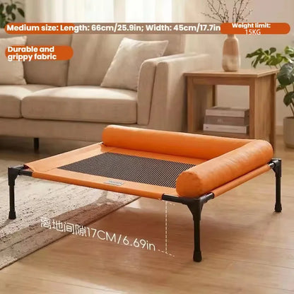 Elevated Dog Bed Detachable Washable Mesh Pet Cot Four Seasons