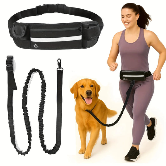 Hand Free Dog Leash for Pet Walking Running Jogging Adjustable