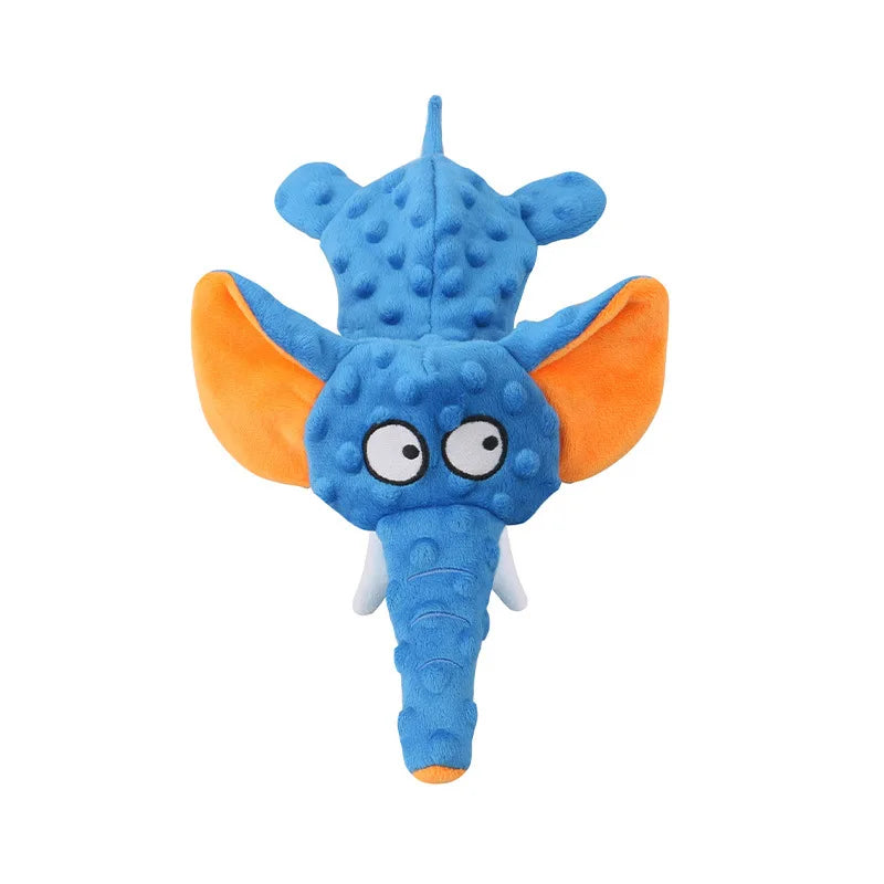 Elephant Soft Shell Plush Dog Toys Interactive Squeaky