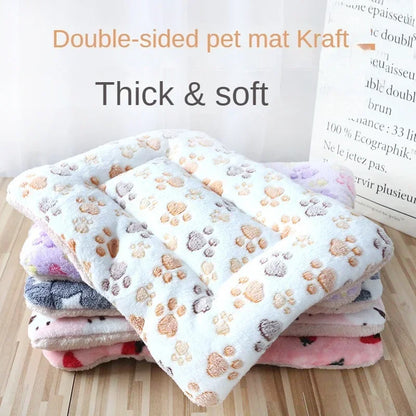 Double-sided Pet Mat Mats Short Plush Pet Sleeping Bed for Cats
