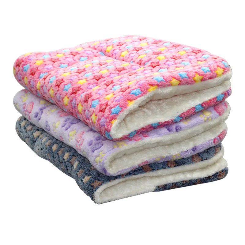 Flannel Pet Mat Dog Bed Cat Bed Thicken Sleeping Mat Dog Blanket