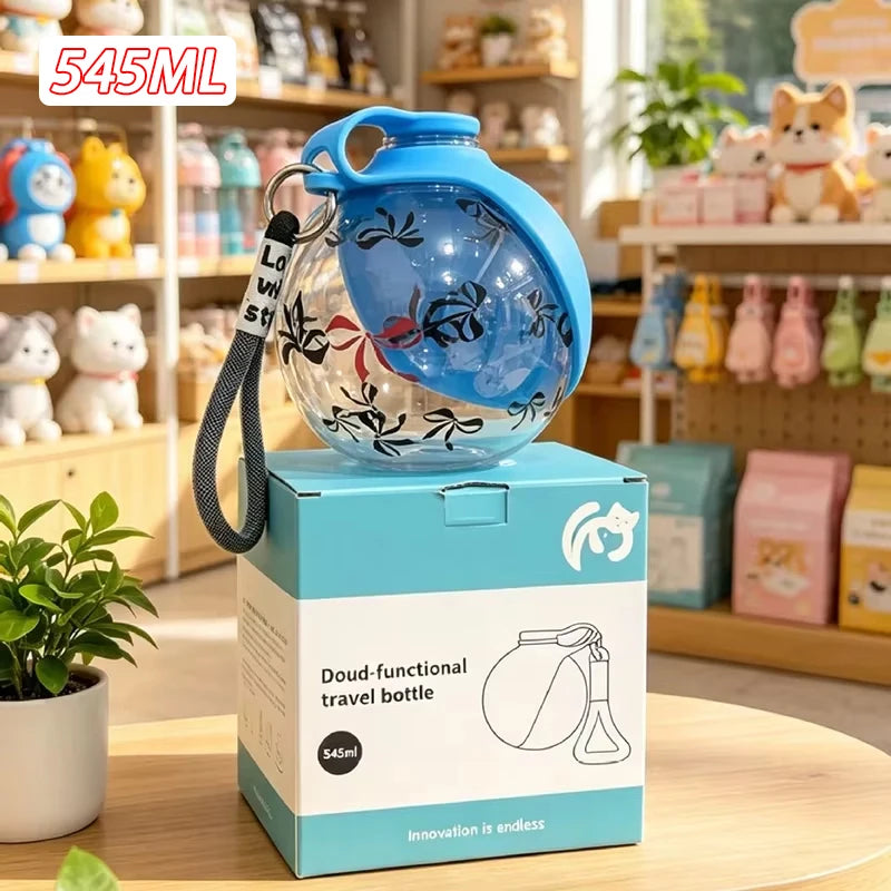 Dog Portable Dog Drinker 2-in-1 Silicon Lightweight Pet Supplies