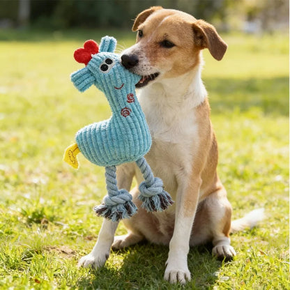 Puppy Kitten Interactive Plush Toy Squeaking Pet Chew Toy