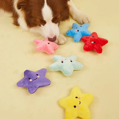 1pcs/pack Puppy Dog Plush Pentagram Squeaky