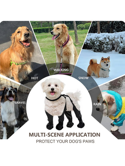 Waterproof Anti-Slip Dog Harness Boots Pet Paw Protector