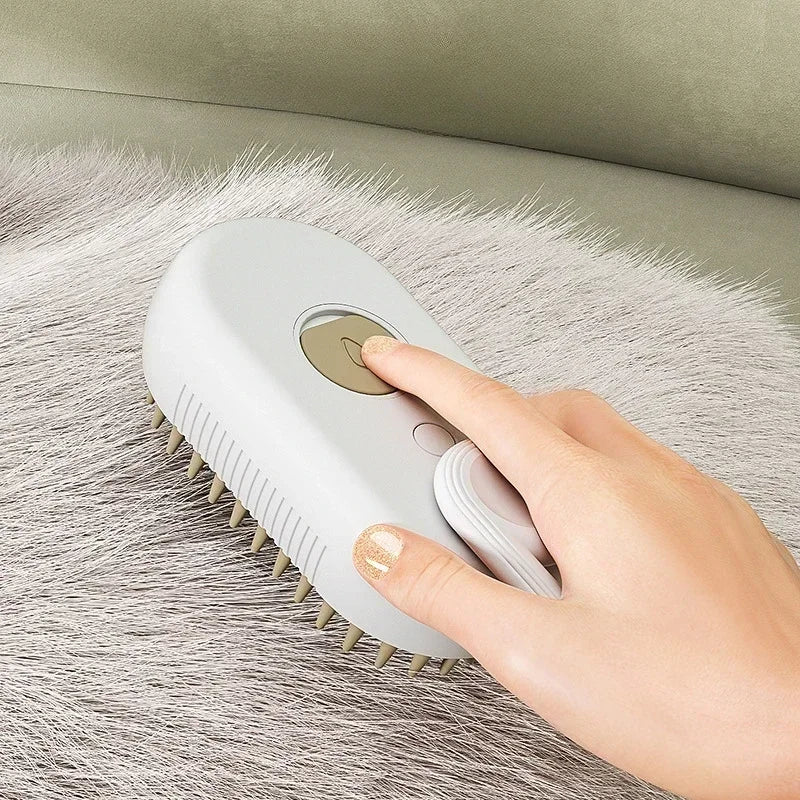 3 in 1 Pet Steam Brush Cat Dog Steamy Spray Massage