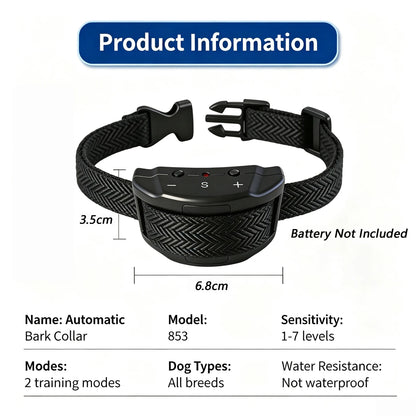 Automatic Anti-barking Click Training Waterproof Shock Collar