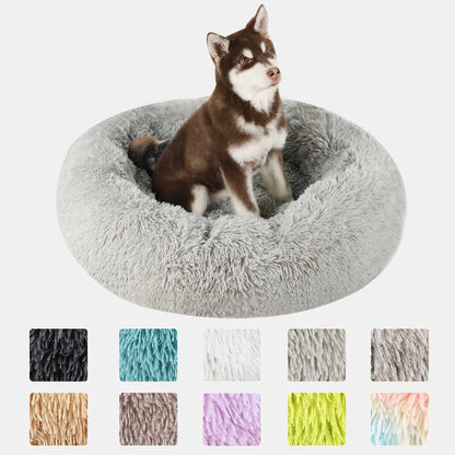 Dog Bed Donut Big Large Round Basket Winter Plush Beds for Dogs