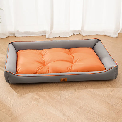 Square Cute Waterproof Large Dog Bed Color Block Summer Cooling