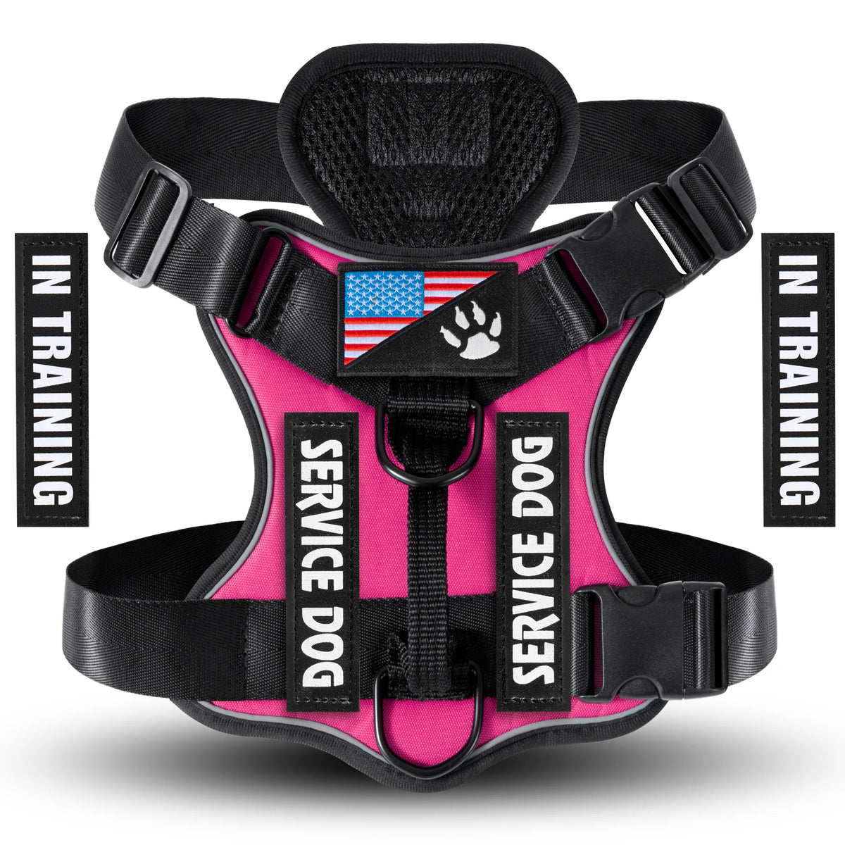 Reflective Dog Harness Vest Adjustable Soft Oxford Inner Mesh