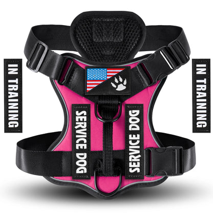 Reflective Dog Harness Vest Adjustable Soft Oxford Inner Mesh