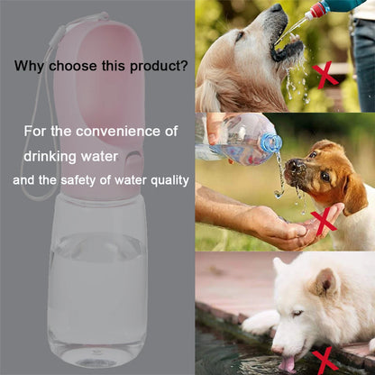 Dog Water Bottle For Pet Dogs Cats Water Feeder Bowls Outdoor