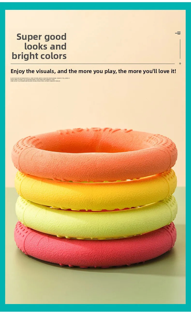 Bite-Resistant Soft Pull-Ring Frisbee Dog Training