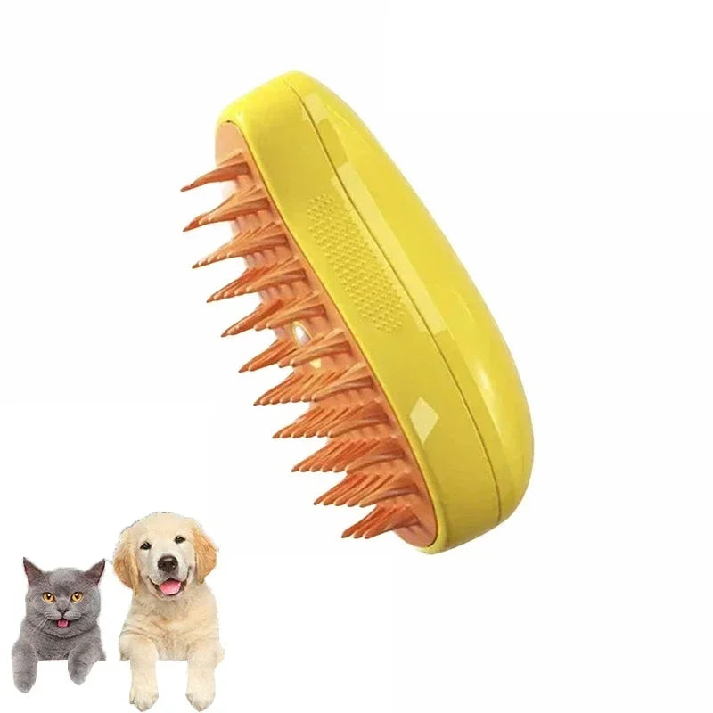 3 in 1 Pet Steam Brush Cat Dog Steamy Spray Massage
