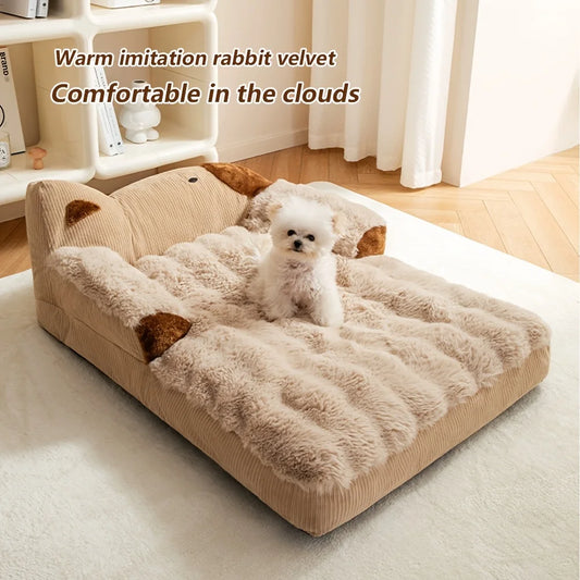 Autumn Winter Warm Dog Bed Anti-Slip Large Space Removable