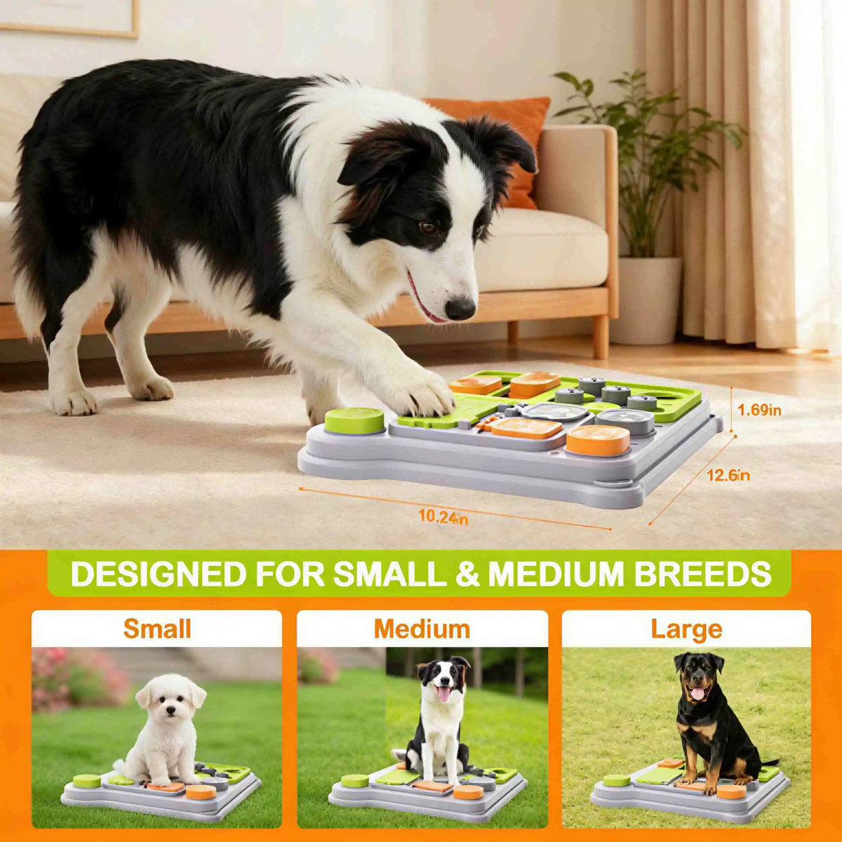 Dog Puzzle Toy & Pet Feeder  Treat Dispensing Toy