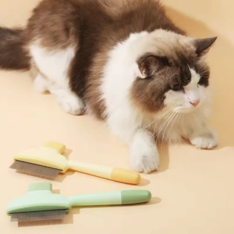 Self-Cleaning One-Button Dog Comb Pet Hair Remover