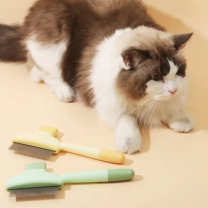 Self-Cleaning One-Button Dog Comb Pet Hair Remover