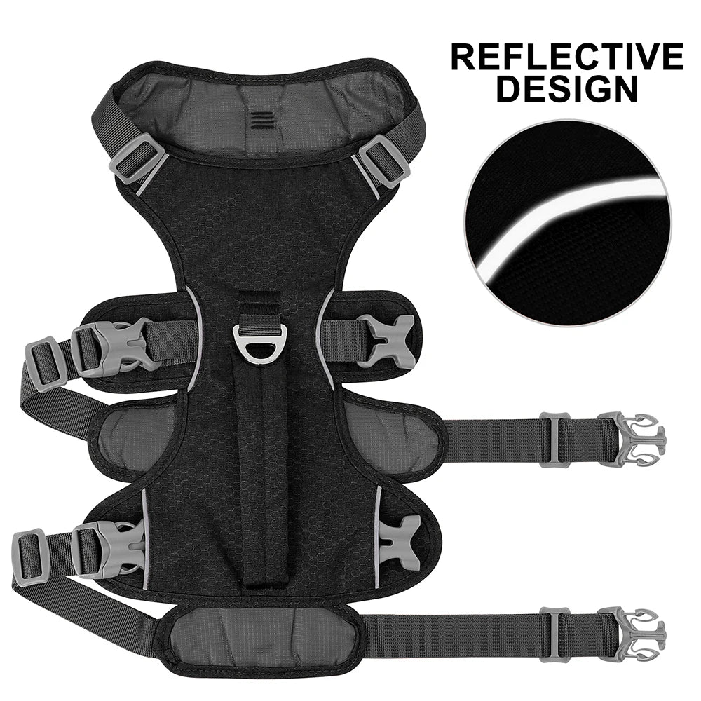 Dog Harnesses Durable Pet Vest With Handle Adjustable for Small Medium Large Dogs Pug