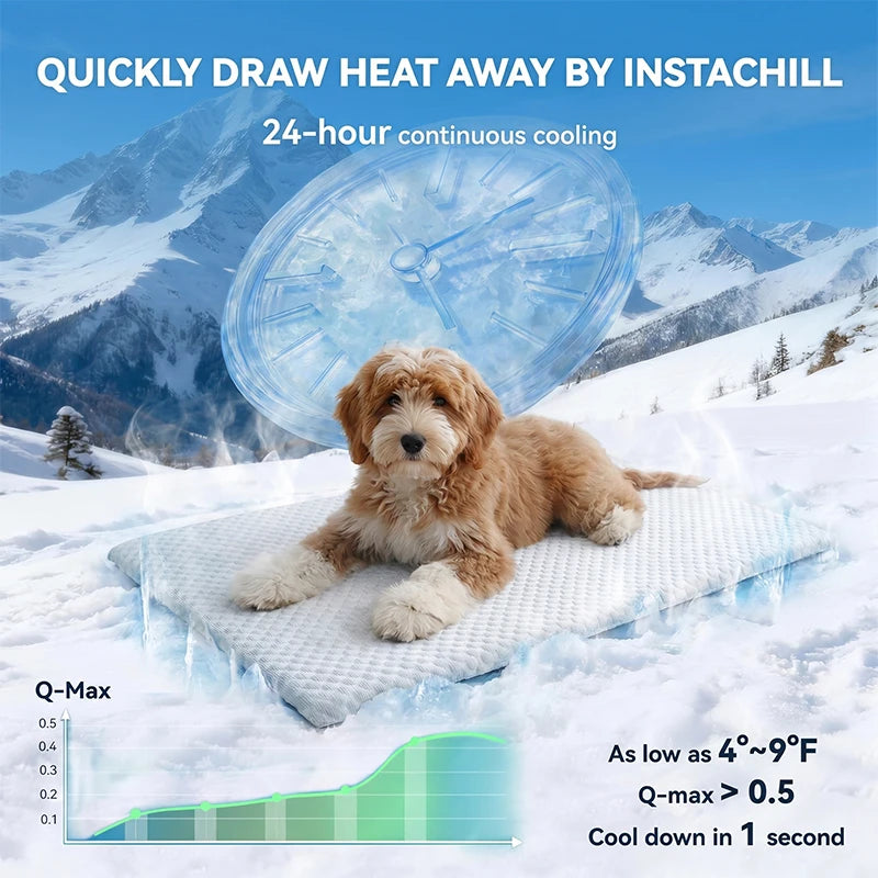 New Summer Ice Silk Cooling Pet Mat Thick Breathable Dog Bed Pad