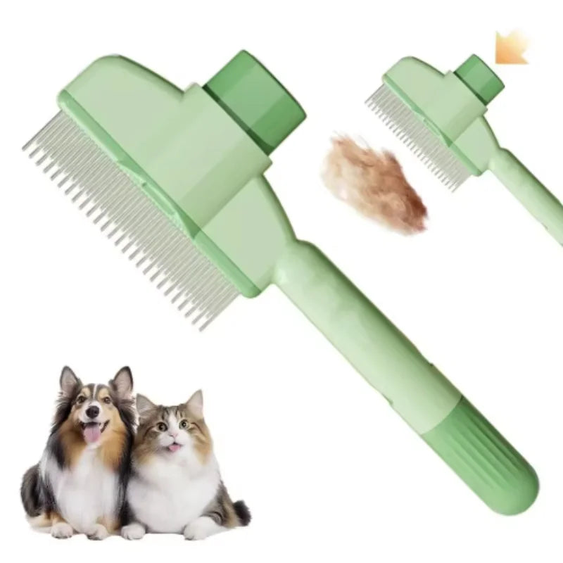 Self-Cleaning One-Button Dog Comb Pet Hair Remover