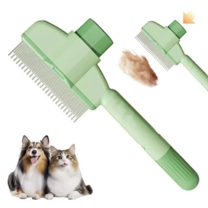 Self-Cleaning One-Button Dog Comb Pet Hair Remover