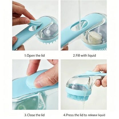 Pet Bathing Brush Long Handle Dog Cleaning Brush