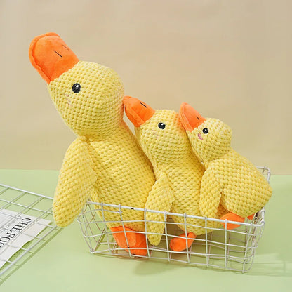 Bite Resistant Plush Dog Toy Duck Shape Interactive Chew Proof