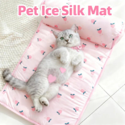 Cooling Dog Mat Summer Pad Breathable Pet Bed Sofa